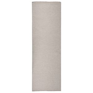 vidaXL Градински плоскотъкан килим, 80x250 см, светлосив
