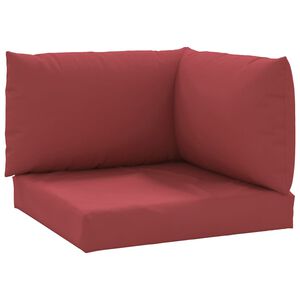vidaXL Палетни възглавници, 3 бр, виненочервени, Оксфорд плат