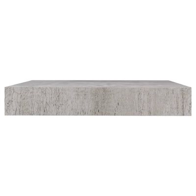 vidaXL Окачени стенни рафтове, 2 бр, бетонно сиви, 23x23,5x3,8 см, МДФ