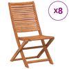 vidaXL Сгъваеми столове 8 бр. 51x66x95 см Масивна дървесина, акация