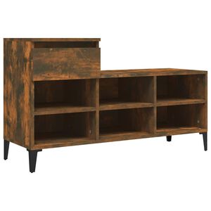 vidaXL Шкаф за обувки, опушен дъб, 102x36x60 см, инженерно дърво