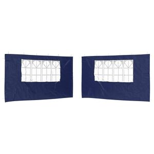 vidaXL Стена на палатка за парти 2 бр. 400 x 195 см Синьо