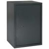vidaXL Каса с заключване Тъмносив 35 x 31 x 50 см Стомана