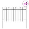 vidaXL Градска ограда BOXTEL 9 бр. 15,3 x 1,2 м Сив