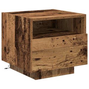 vidaXL Нощен шкаф Старо дърво 40 x 39 x 37 см Инженерна дървесина