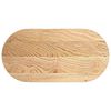 vidaXL Плот за маса, 100x50x2 см, дъбово дърво масив, овална