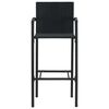 vidaXL Бар табуретки, 2 бр, черни, полиратан