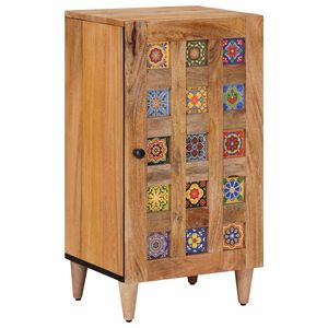 vidaXL Служебен шкаф Естествен 40 x 33 x 75 см Солидно мангово дърво