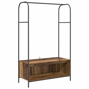 vidaXL Държач за дрехи Кафяв дъб 100 x 44 x 160 см Инженерна дървесина