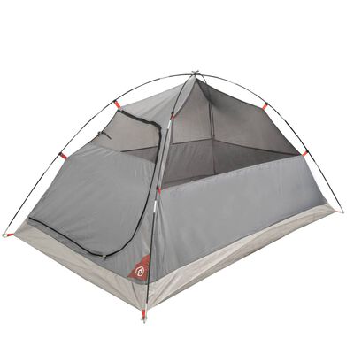 vidaXL Куполна къмпинг палатка, 4-местна, сиво-оранжева, водоустойчива
