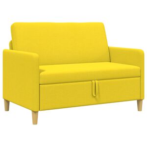 vidaXL Диван с storage Светло жълто 122 x 78 x 87 см Полиестер