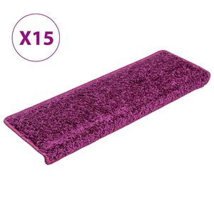 vidaXL Изтривалки за стълби 15 бр. 65x21x4 см, лилави, правоъгълни, кант