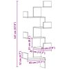 vidaXL Стенен ъглов рафт дъб артизан 45x45x147 см инженерно дърво