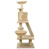 vidaXL Котешко дърво със сизалени стълбове за драскане, бежово, 122 см