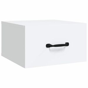 vidaXL Нощно шкафче за стенен монтаж, бяло, 35x35x20 см