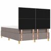 vidaXL Легло с пружинирана основа с матрак Таупе 140 x 190 cm текстил