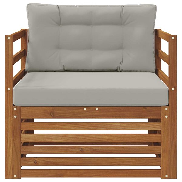 vidaXL Комплект дивани за открито Солидно акациево дърво и полиестер