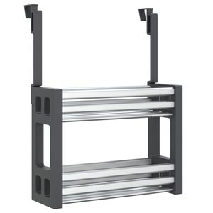 vidaXL Органайзер за под мивка 34x12x26 см, алуминий