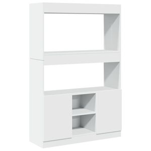 vidaXL Висок шкаф, бял, 92x33x140 см, инженерно дърво