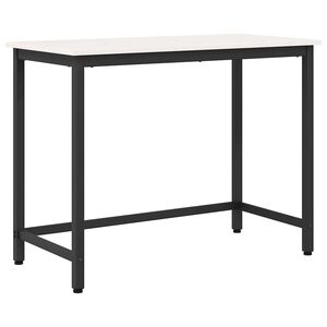 vidaXL Маса Бяло 100 x 50 x 77 см Инженерна дървесина и стомана