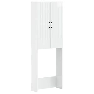 vidaXL Тоалетна Шкаф HOORN Бял гланц 66 x 25,5 x 190 см