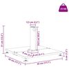 vidaXL Основа за чадър Черно 45 x 45 x 31 см