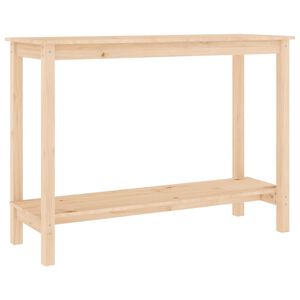 vidaXL Конзолна маса, 110x40x80 см, борово дърво масив