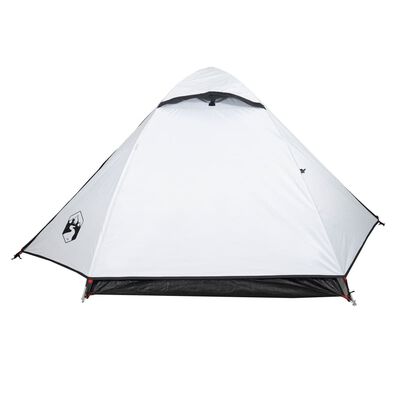 vidaXL Куполна къмпинг палатка 2 души бял затъмняващ плат водоустойчив