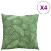 vidaXL Пухени възглавници Листо 4 pcs Мотив с листа 60 x 60 cm