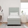 vidaXL Легло с пружинирана основа Светлосиво 100 x 200 cm Кадифе