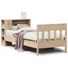 vidaXL Легло с рафтове за книги, без матрак, 75x190 см, бор масив