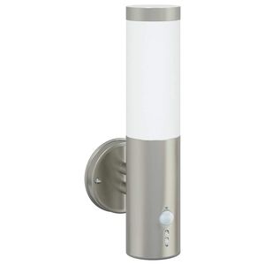 vidaXL Външна стенна лампа Сребрист 15 x 7,5 x 33 см