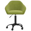 vidaXL Въртящи се трапезни столове, 4 бр, светлозелени, кадифе