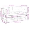 vidaXL Ъглови дивани с възглавници 2 бр сиви импрегнирано борово дърво