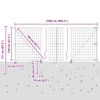vidaXL Ограда с пост Сив 1,2 x 25 m Стомана и PVC