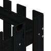 vidaXL Градинска кашпа с дизайн на ограда черна 60x60x60 см бор масив