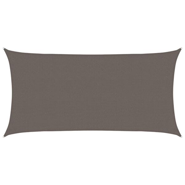 vidaXL Сенник платно, HDPE, правоъгълно, 2x4 м, антрацитно черно