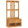 vidaXLL Дърво за антре SANDNES 87x40x159,5 cm масивна дървесина бор