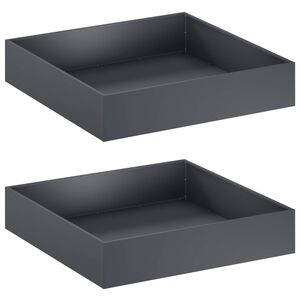 vidaXL Градинска саксия 2 бр. Антрацит 80 x 80 x 20 cm