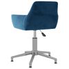 vidaXL Въртящи се трапезни столове, 4 бр, сини, кадифе