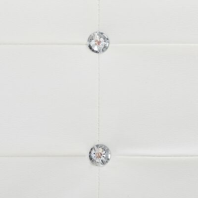 vidaXL Легло с матрак от мемори пяна, бяло, изкуствена кожа, 120x200 см