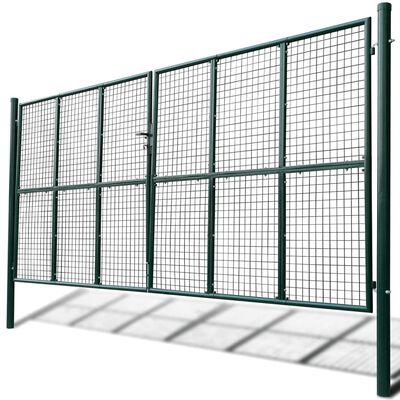 vidaXL Градинска мрежеста оградна врата, 415x225 см / 400x175 см