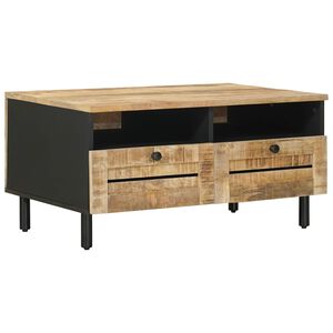 vidaXL Масичка за кафе Кафяв и черен 80 x 54 x 40 см