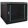 vidaXL Мрежов кабинет със съхранение Черно 53 x 60 x 45 см Стомана