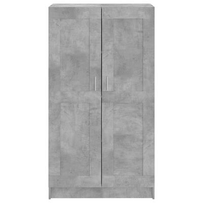 vidaXL Шкаф за книги, бетонно сив, 82,5x30,5x150 см, ПДЧ