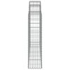 vidaXL Габионни кошници арка 6 бр 200x30x120/140см поцинковано желязо