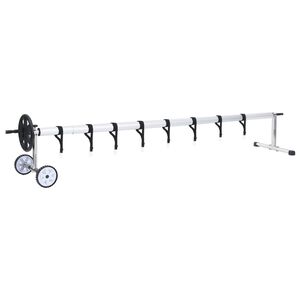 vidaXL Ролка за навиване на покривало за басейн с основа от инокс