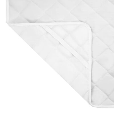 vidaXL Ватиран протектор за матрак, бял, 120x200 см, лек