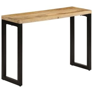 vidaXL Конзолна маса, 110x35x76 см, грубо мангово дърво масив