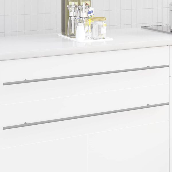 vidaXL Дръжка за шкаф 12 pcs Сребрист 900 мм Неръждаема стомана